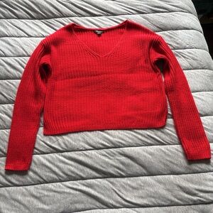 Wild Fable Bright Red V-Neck Sweater